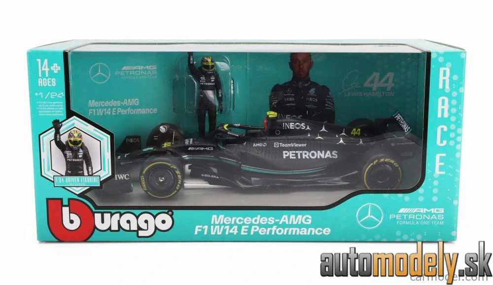 BURAGO - MERCEDES GP - F1 W14 TEAM MERCEDES-AMG PETRONAS FORMULA ONE N 44 SEASON 2023 LEWIS HAMILTON - 1:24