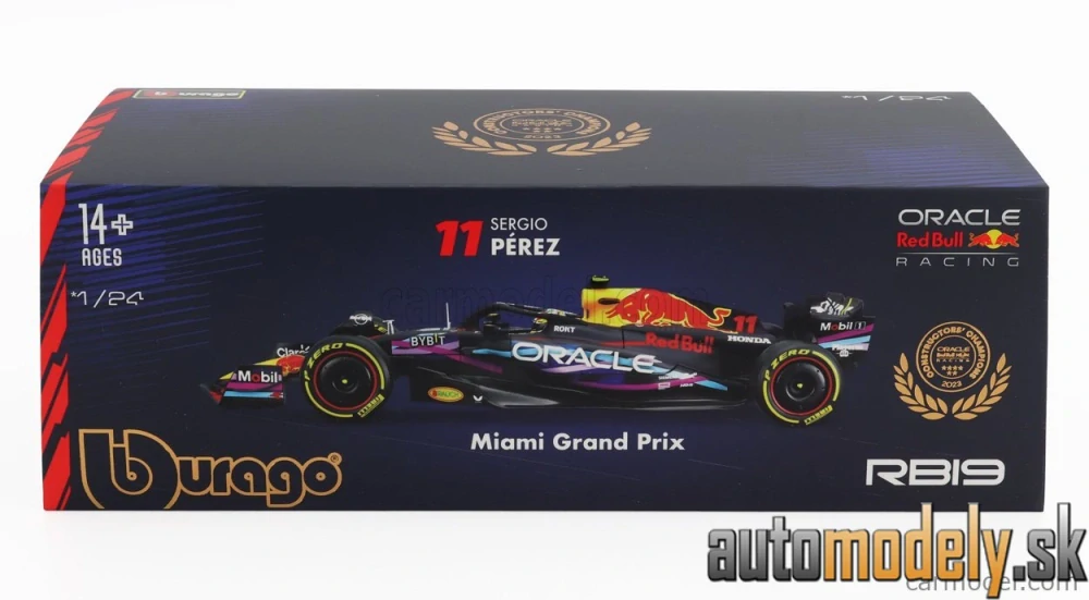 BURAGO - RED BULL - F1 RB19 TEAM ORACLE RED BULL RACING N 11 2nd MIAMI GP 2023 SERGIO PEREZ - 1:24