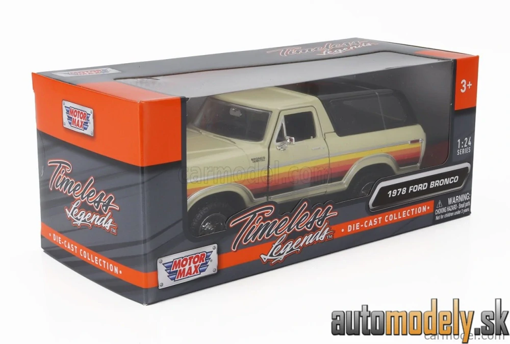 MOTOR-MAX - FORD USA - BRONCO HARD-TOP CLOSED 1978 - 1:24