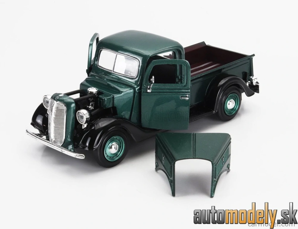MOTOR-MAX - FORD USA - PICK-UP WITH TRAILER + BOAT 1937 - 1:24