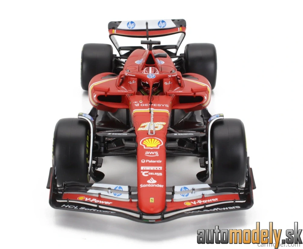 Bburago - FERRARI - F1 SF-24 TEAM SCUDERIA FERRARI N 16 4th EMILIA ROMAGNA IMOLA GP 2024 CHARLES LECLERC - 1:18