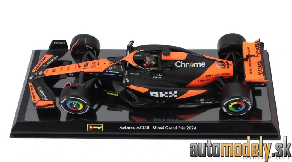 Bburago - McLAREN - F1 MCL38 TEAM MCLAREN N 81 MIAMI GP 2024 OSCAR PIASTRI - 1:24