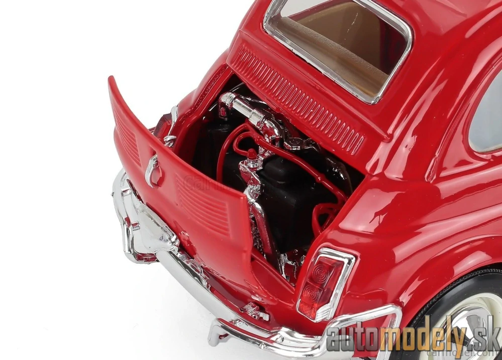 Bburago - FIAT - 500L OPEN ROOF 1968 - RED - 1:16
