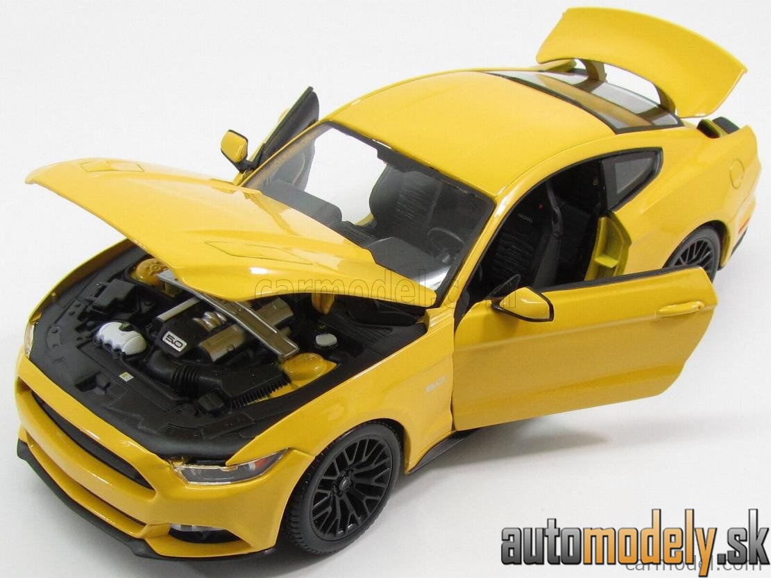 Maisto - FORD USA - MUSTANG COUPE 5.0 GT 2015 - YELLOW - 1:18