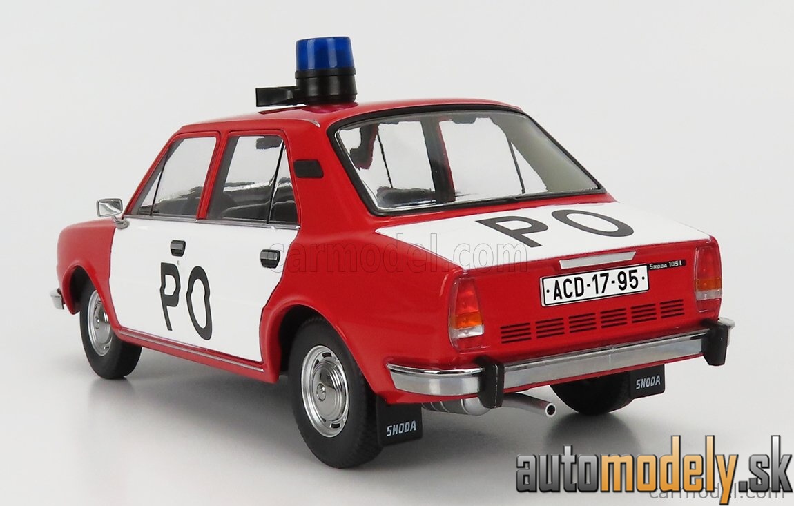 Triple9 - Škoda 105L 1976 PO Hasiči červeno biela - 1:18