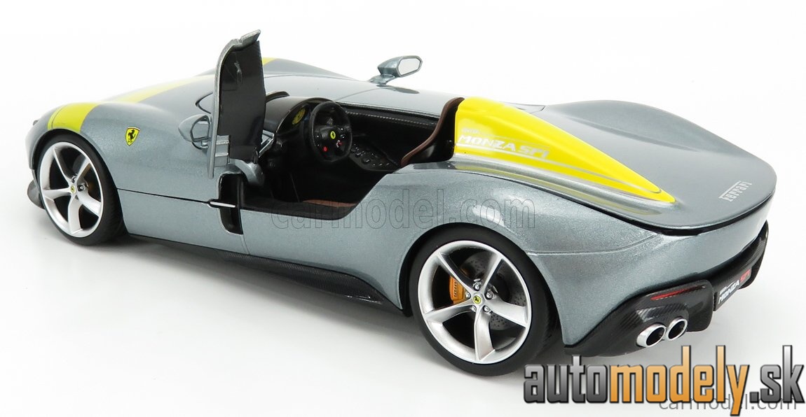 Bburago - FERRARI - MONZA SP1 2018 - SILVER - 1:18