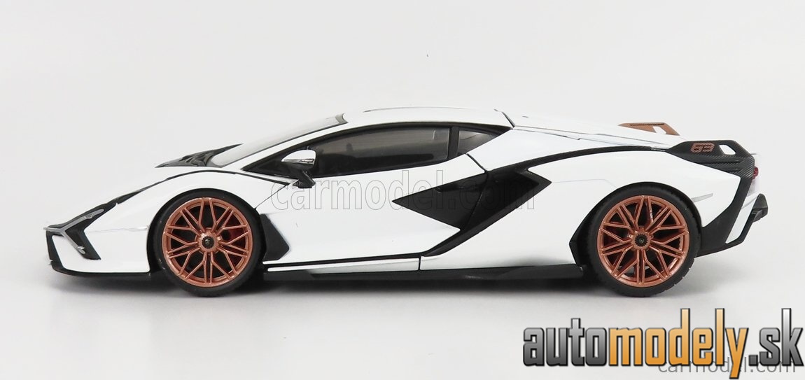 Bburago - LAMBORGHINI - SIAN FKP 37 HYBRID 2020 - WHITE BLACK - 1:18