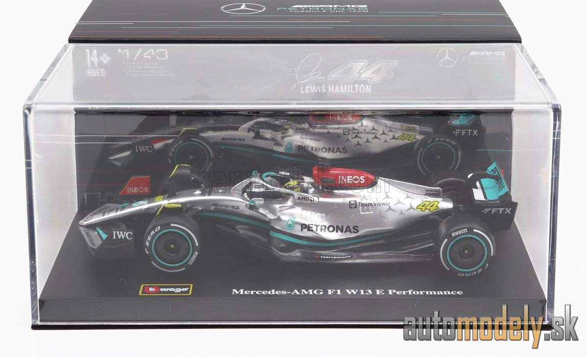 BBURAGO - MERCEDES GP - F1 W13E TEAM MERCEDES-AMG PETRONAS F1 N 44 SEASON 2022 LEWIS HAMILTON - 1:43