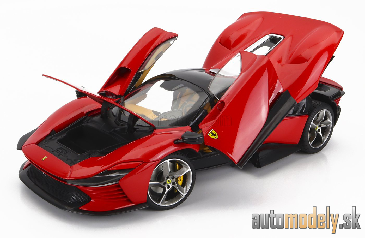 BBURAGO - FERRARI - DAYTONA SP3 SPIDER CLOSED ROOF 2022 červená - 1:18