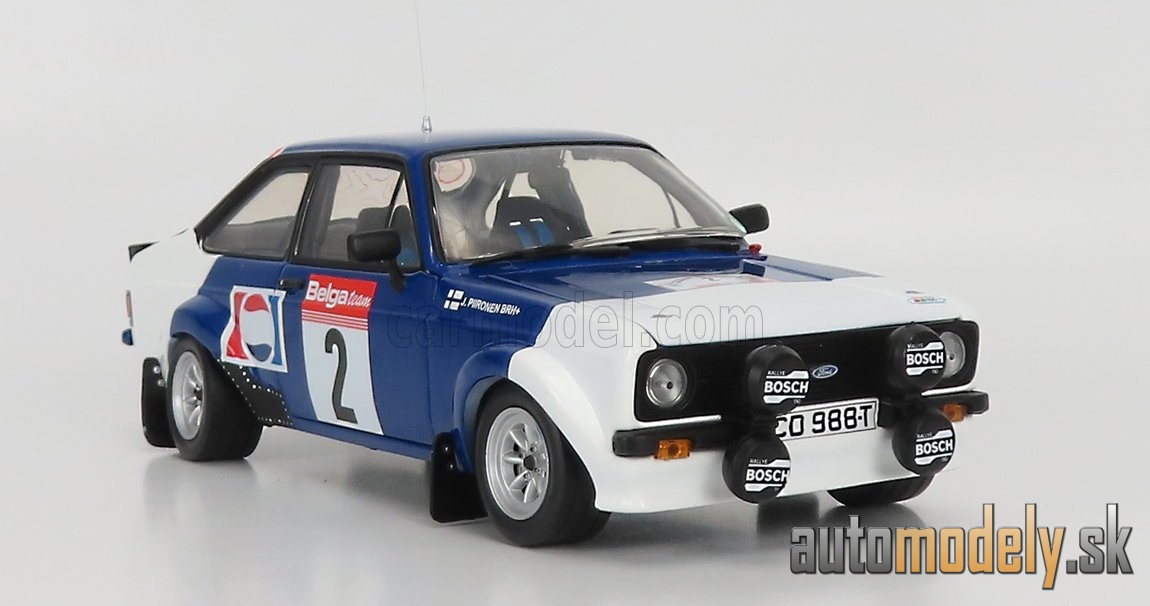 SUN-STAR - FORD ENGLAND - ESCORT RS1800 (night version) PEPSI-COLA N 2 RALLY CIRCUIT DE ARDENNES 1983 P.AIRIKKALA - J.PIRONEN- 1:18