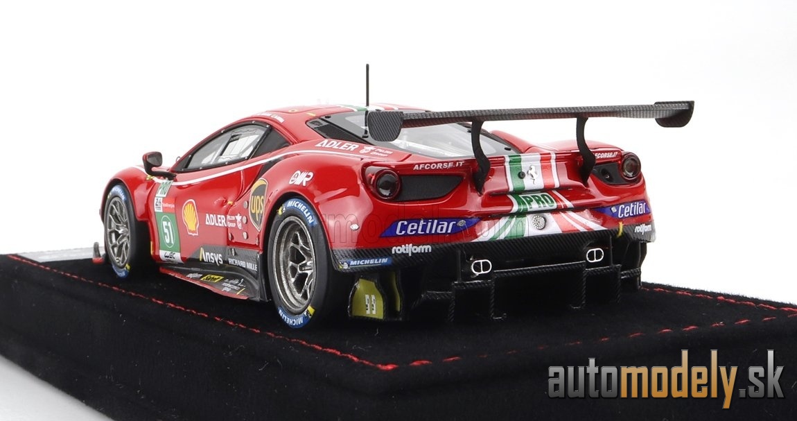 BBR-MODELS - FERRARI - 488 GTE 3.9L TURBO V8 TEAM AF CORSE N 51 WINNER LMGTE PRO CLASS 24h LE MANS 2021 J.CALADO - A.PIER GUIDI - C.LEDOGAR - 1:43