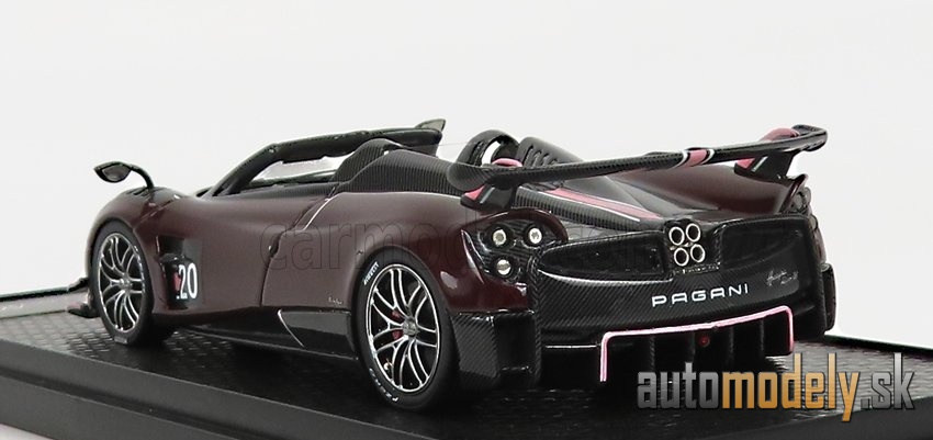 BBR-MODELS - PAGANI - HUAYRA BC N 20 ROADSTER 2017 (BLACK CARBON - RED) - 1:43