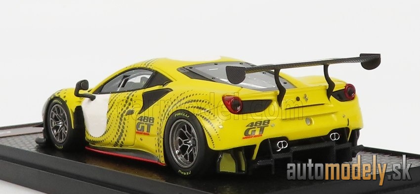 BBR-MODELS - FERRARI - 488 GT MODIFICATA 2020 (YELLOW MAT GREY) - 1:43