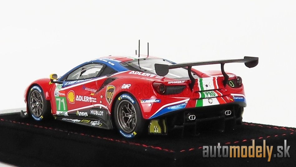 BBR-MODELS - FERRARI - 488 GTE EVO 3.9L TURBO V8 TEAM AF CORSE N 71 LMGTE PRO CLASS 24h LE MANS 2020 S.BIRD - M.MOLINA - D.RIGON - CON VETRINA - WITH SHOWCASE - 1:43