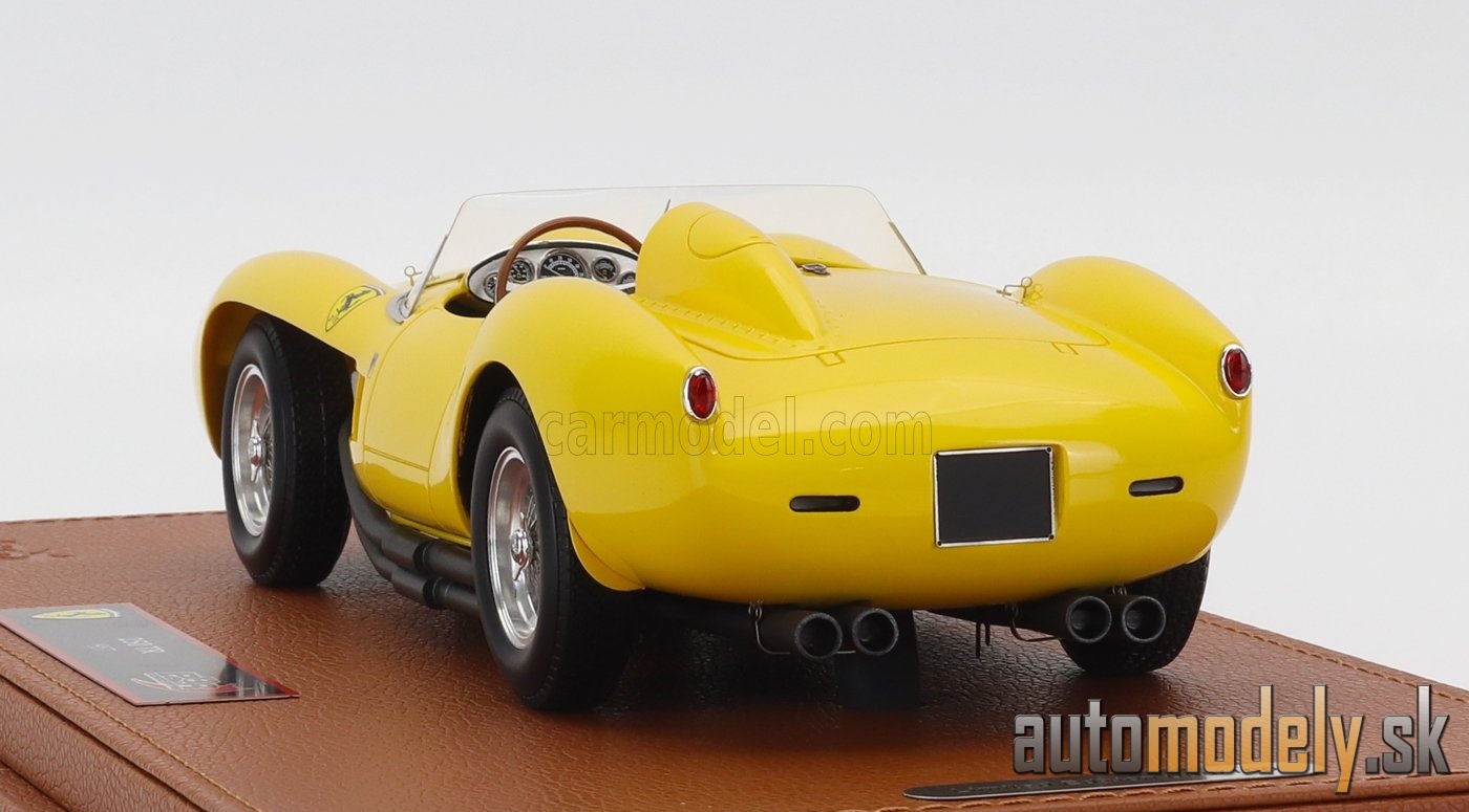 BBR-MODELS - FERRARI - 250TR TESTAROSSA SPIDER 1957 - CON VETRINA - WITH SHOWCASE (YELLOW) - 1:18