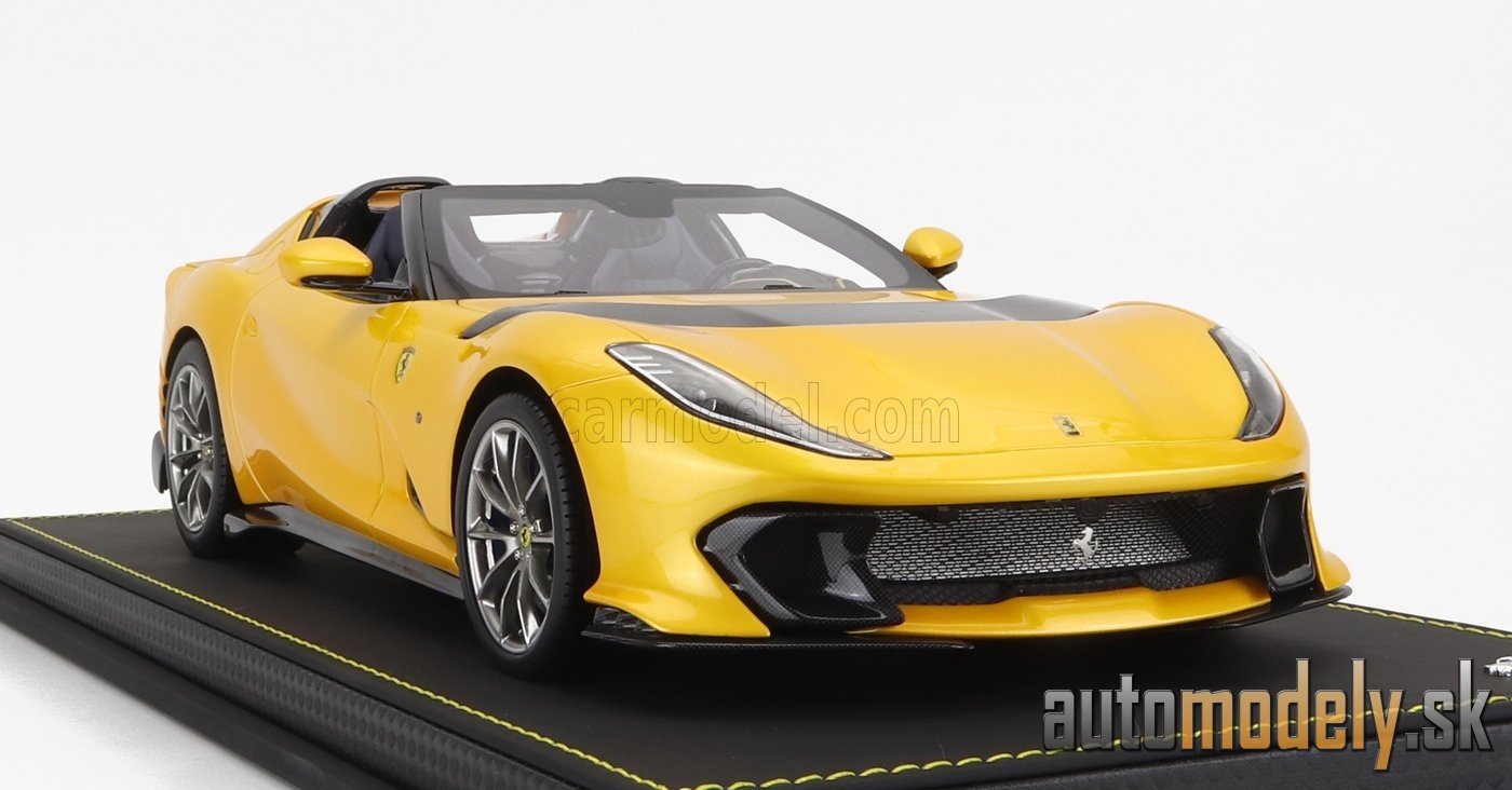 BBR-MODELS - FERRARI - 812 COMPETIZIONE A SPIDER 2022 - CON VETRINA - WITH SHOWCASE  (GIALLO TRISTRATO - YELLOW MET) - 1:18