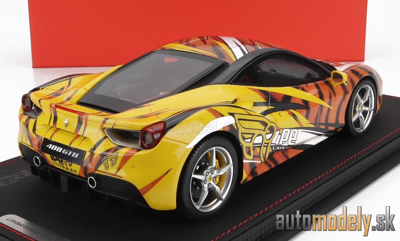 BBR-MODELS - FERRARI - 458 GTB IPE TIGER 2021 - CON VETRINA - WITH SHOWCASE - 1:18