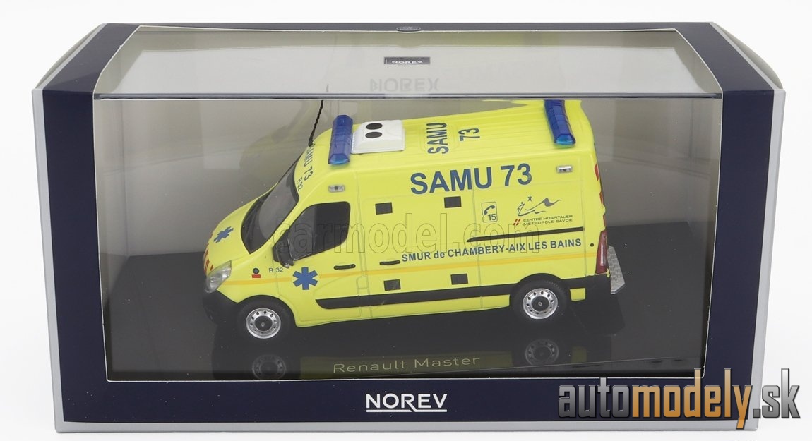NOREV - RENAULT - MASTER VAN SAMU AMBULANCE 2014 (YELLOW) - 1:43
