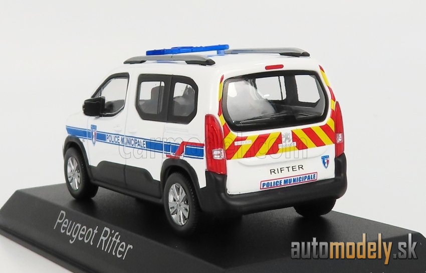 NOREV - PEUGEOT - RIFTER POLICE MUNICIPALE 2019 (WHITE BLUE RED YELLOW) - 1:43