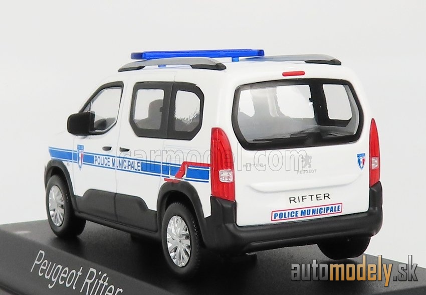 NOREV - PEUGEOT - RIFTER POLICE MUNICIPALE 2019 (WHITE BLUE)- 1:43 