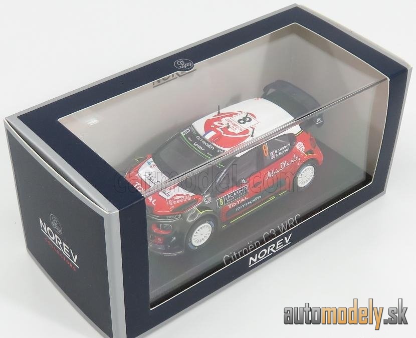 NOREV - CITROEN - C3 WRC ABU DHABI (night version) N 8 RALLY MONTECARLO 2017 S.LEFEBVRE - G.MOREAU - 1:43