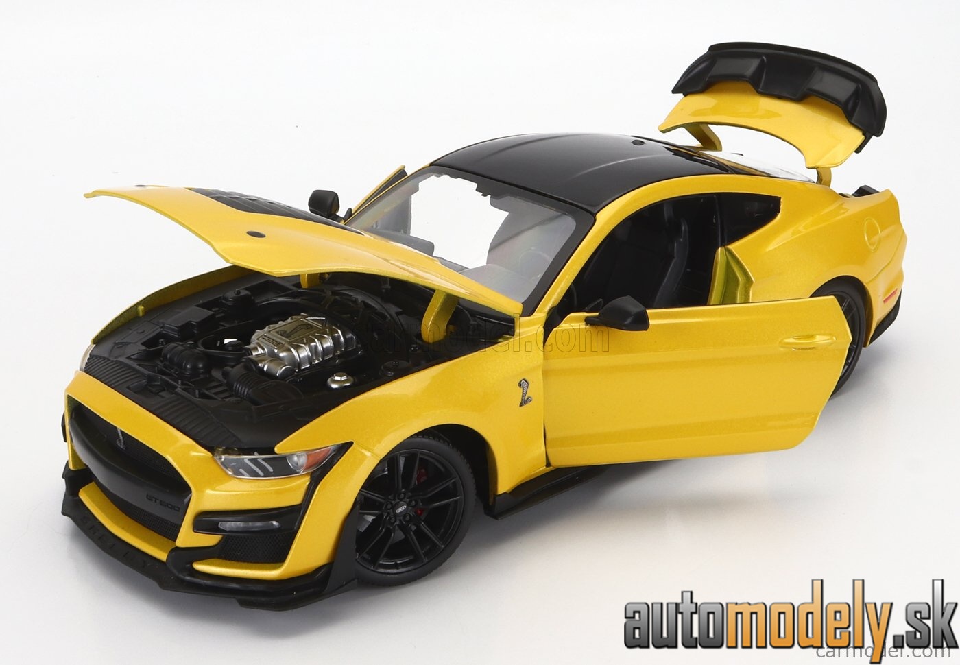 Maisto - FORD USA - MUSTANG SHELBY GT500 COUPE 2020 - YELLOW BLACK - 1:18