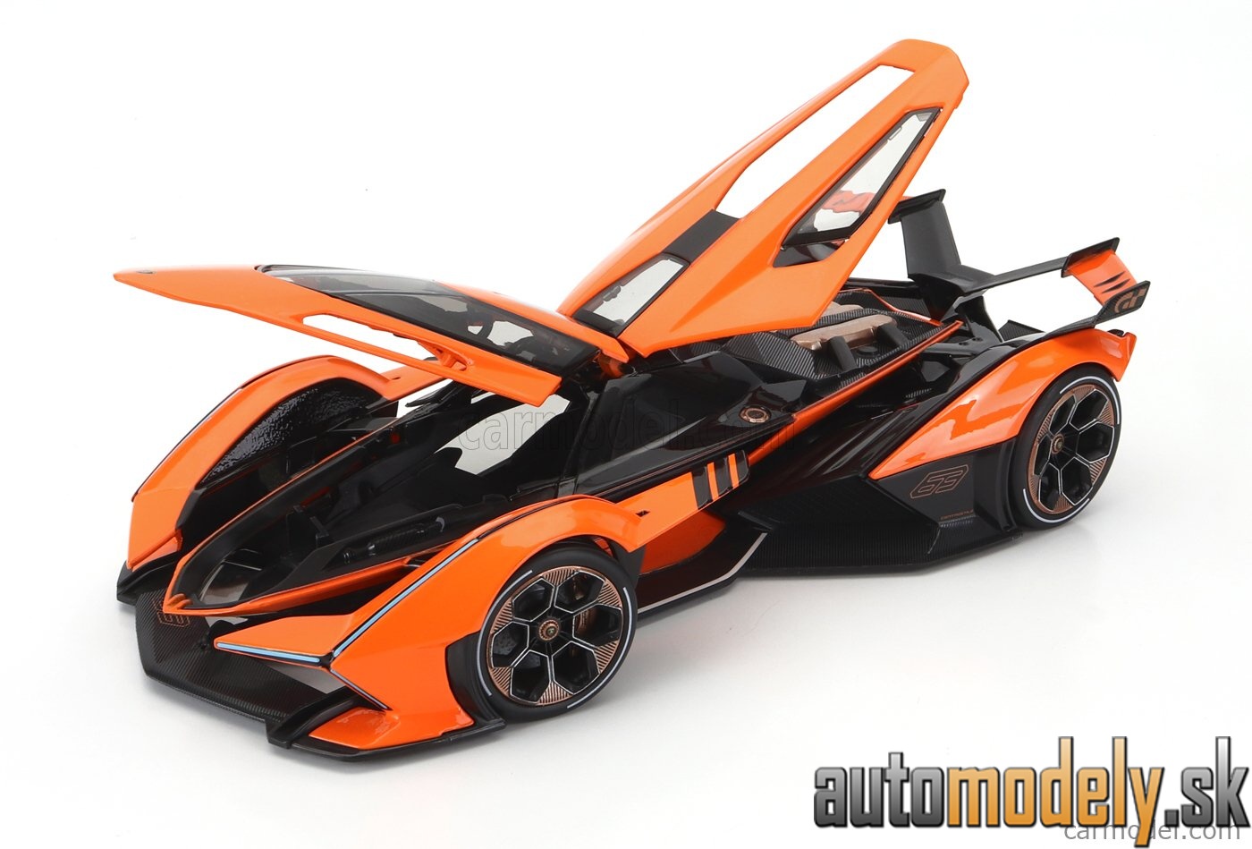 Maisto - LAMBORGHINI - LAMBO V12 VISION GT N 63 GRAN TURISMO 2020 - ORANGE BLACK - 1:18
