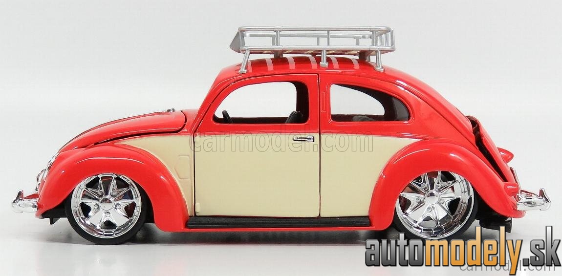 Maisto - VOLKSWAGEN - BEETLE KEVER CUSTOM 1951 - RED CREAM - 1:18