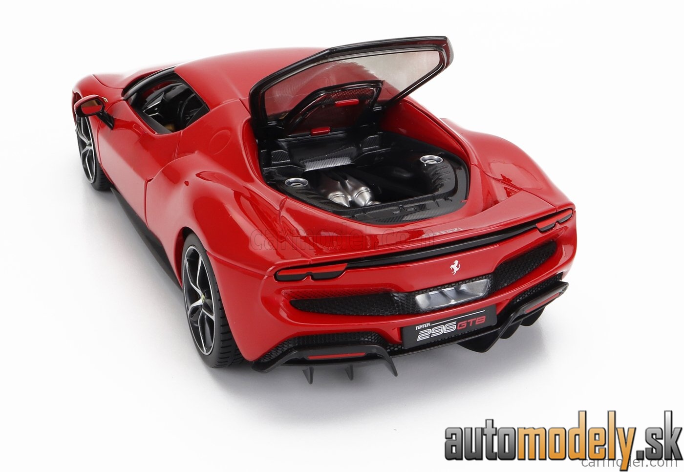 Bburago - FERRARI - 296 GTB HYBRID 830HP V6 2021 - EXCLUSIVE CARMODEL - ROSSO CORSA - RED - 1:18
