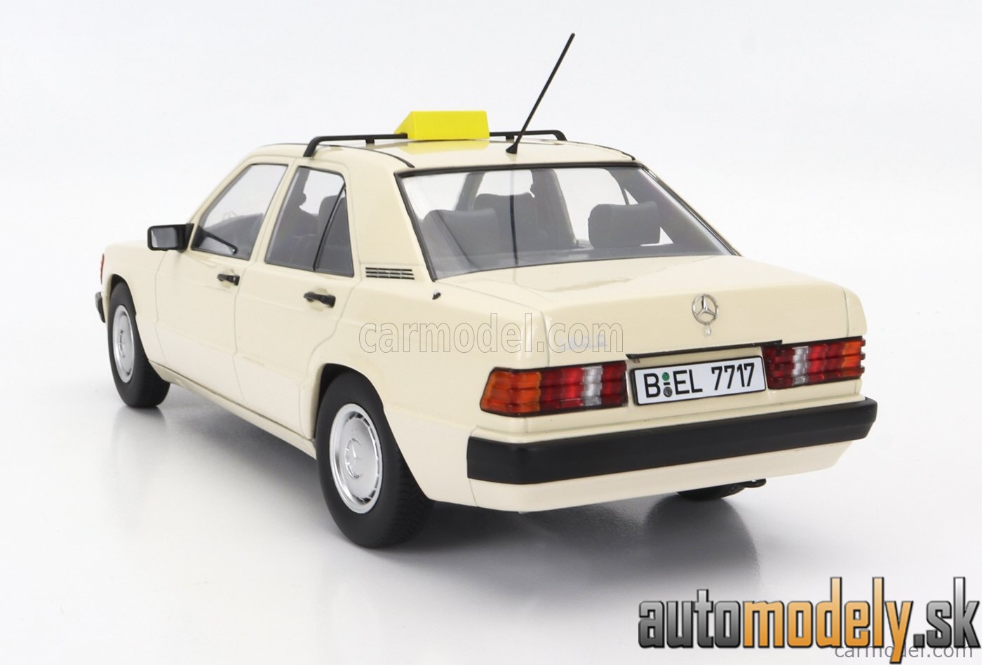 Triple9 - MERCEDES BENZ 190E (W201) TAXI GERMANY 1993 CREAM - 1:18
