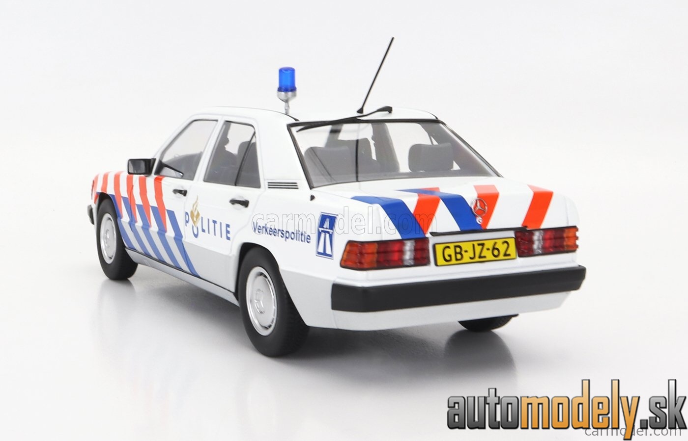 Triple9 - MERCEDES BENZ 190E (W201) N 67 POLICE DUTCH 1993 WHITE BLUE RED - 1:18