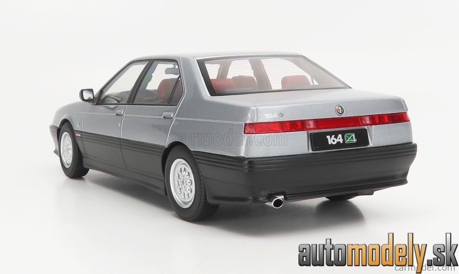 Triple9 - ALFA ROMEO 164 Q4 1994 DARK RED INTERIOR SILVER GREY - 1:18