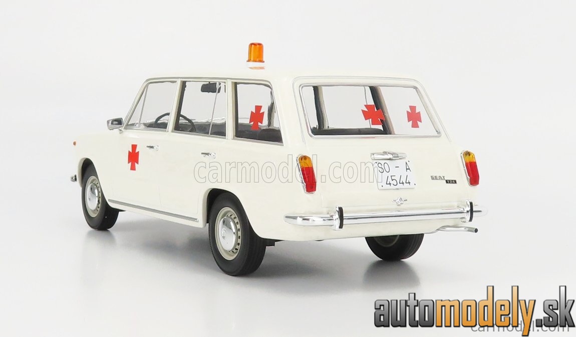 Triple9 - SEAT FIAT 124 FAMILIARE AMBULANCIA 1968 WHITE - 1:18