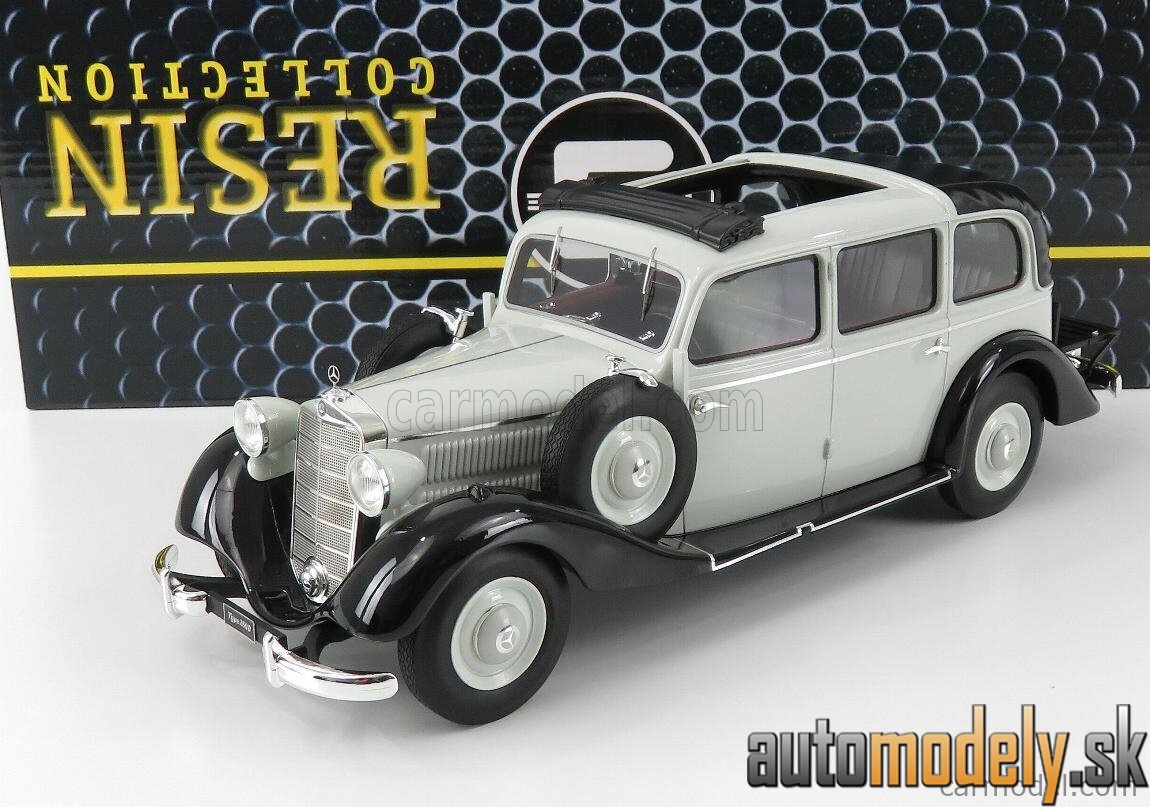 Triple9 - MERCEDES BENZ 260D PULLMAN LANDAULET OPEN ROOF 1936 GREY BLACK - 1:18