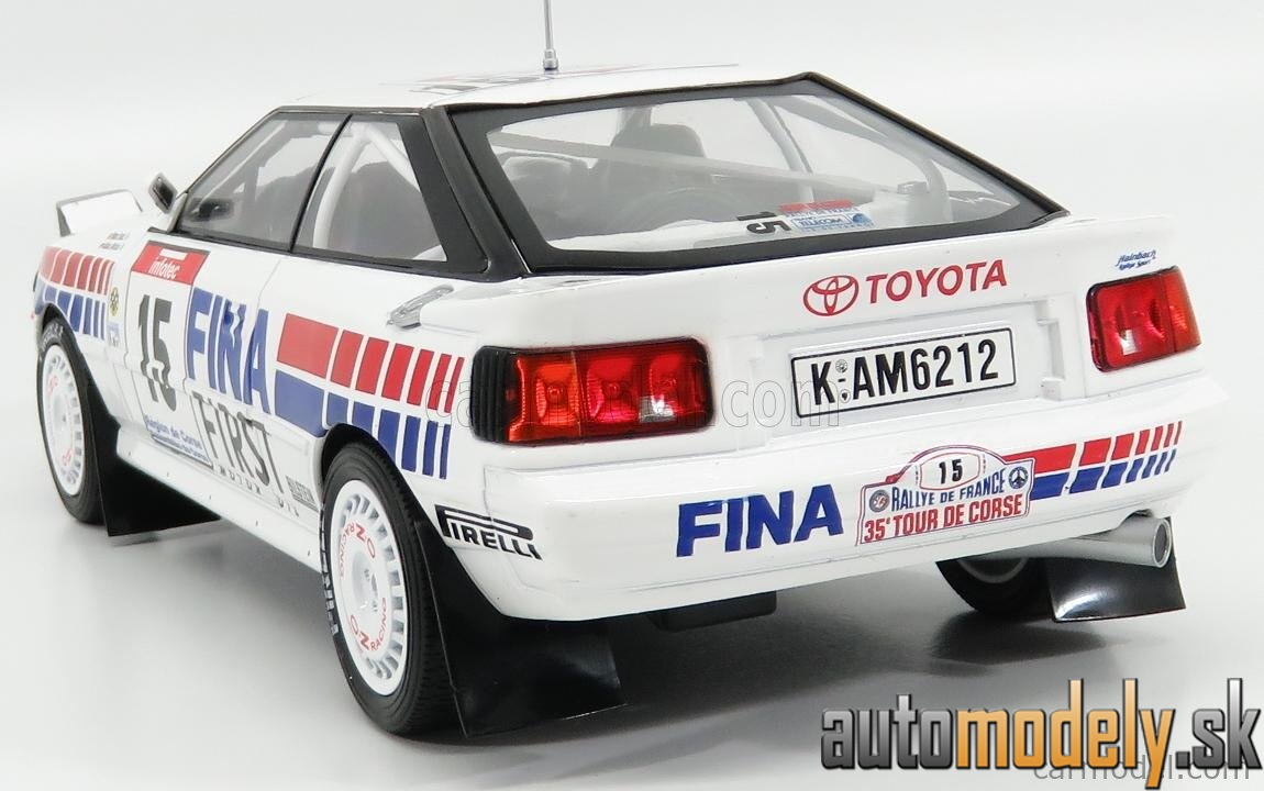 Triple9 - TOYOTA CELICA GT-4 ST165 FINA N 15 RALLY TOUR DE CORSE 1991 M.DUEZ K.WICHA WHITE - 1:18