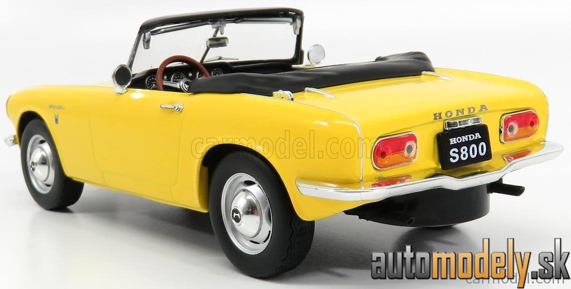 Triple9 - HONDA S800 SPIDER SOFT-TOP OPEN 1966 YELLOW - 1:18
