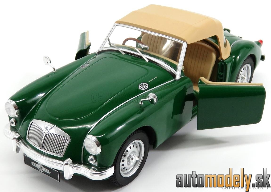 Triple9 - MG MGA MKI TWIN CAM SPIDER SOFT-TOP CLOSED 1959 GREEN CREAM - 1:18