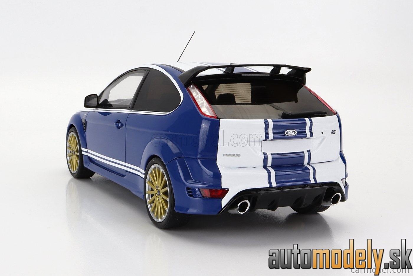 OttOmobile - FORD ENGLAND FOCUS RS MKII 2010 - 24h LE MANS TRIBUTE BLUE WHITE - 1:18
