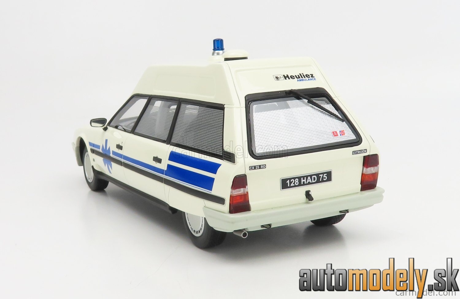 OttOmobile - CITROEN CX BREAK AMBULANCE QUASAR HEULIEZ 1987 WHITE BLUE - 1:18