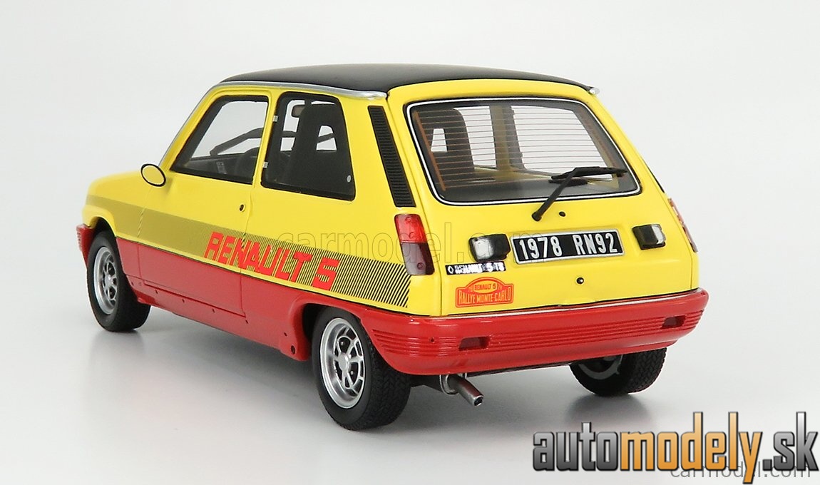OttOmobile - RENAULT R5 TS MONTECARLO 1982 RED YELLOW BLACK - 1:18