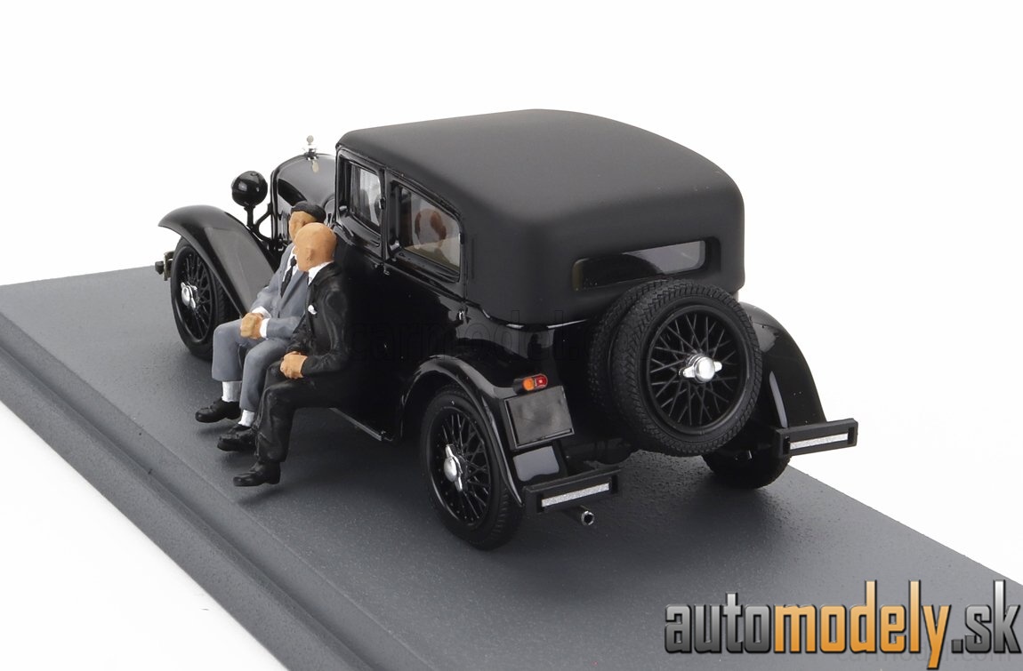 RIO - ALFA ROMEO 1750 6C WITH GABRIELE D'ANNUNZIO AND TAZIO NUVOLARI FIGURES 1932 BLACK - 1:43
