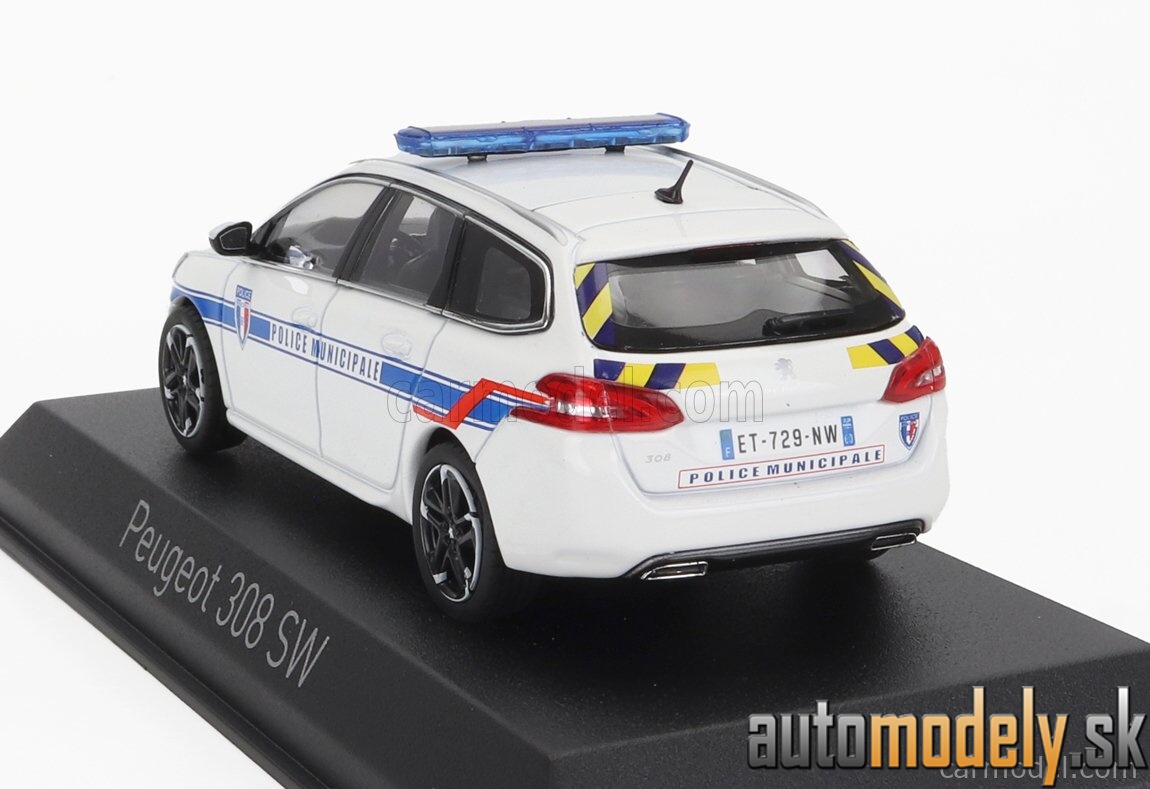 Norev - PEUGEOT 308 SW STATION WAGON POLICE MUNICIPALE 2018 WHITE - 1:43