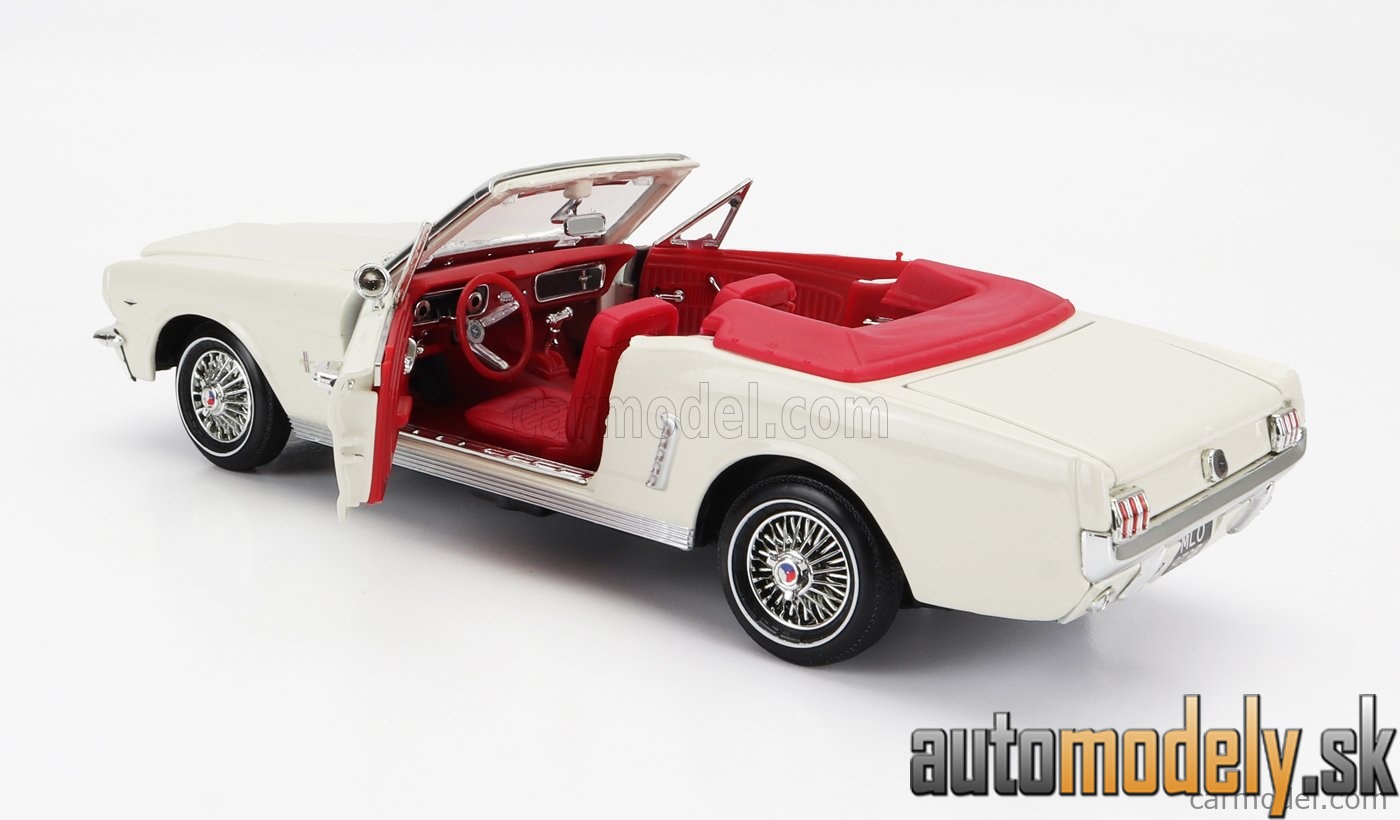 Motormax - FORD MUSTANG CABRIOLET OPEN 1964 JAMES BOND 007 GOLDFINGER MISSIONE GOLDFINGER WHITE - 1:18