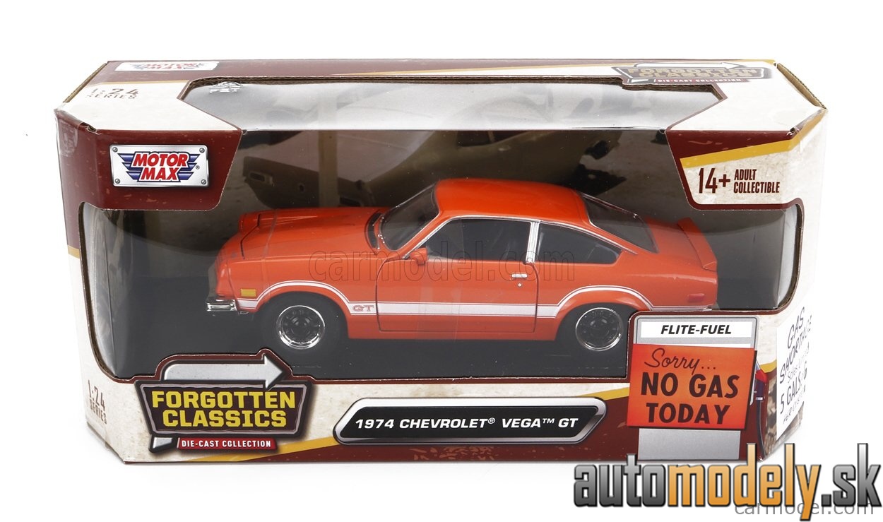 Motormax - CHEVROLET VEGA GT 1974 ORANGE WHITE - 1:24