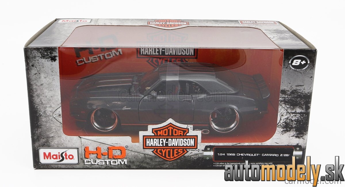 Maisto - CHEVROLET CAMARO Z/28 COUPE CUSTOM 1968 GREY - 1:24