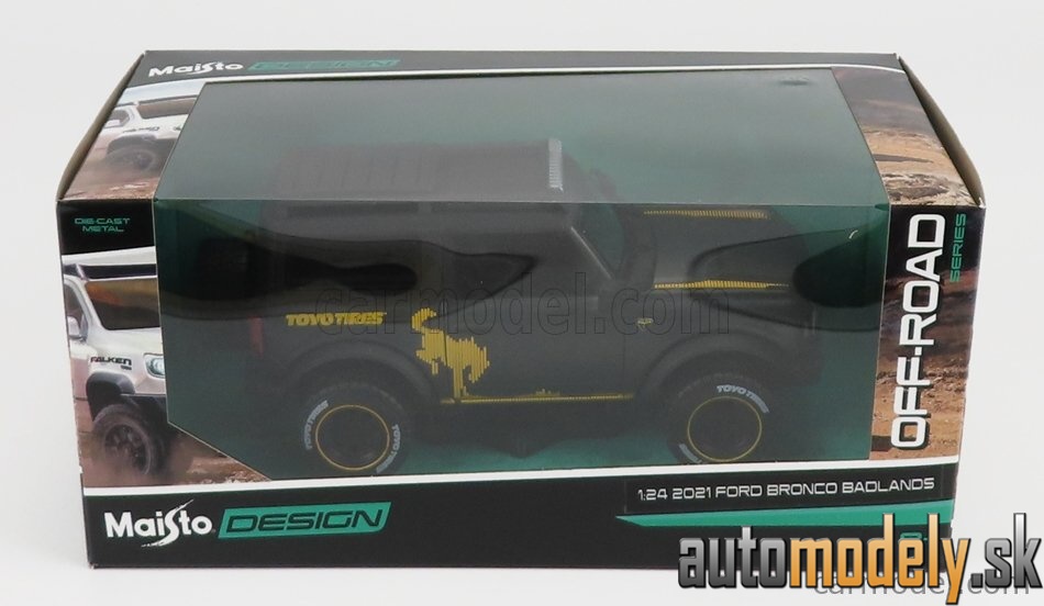 Maisto - FORD USA BRONCO BADLANDS TOYO TIRES 2021 MATT GREY - 1:24
