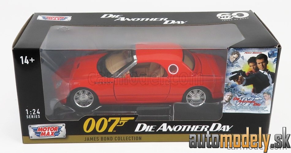 Motormax - FORD USA THUNDERBIRD 1999 007 JAMES BOND DIE ANOTHER DAY ORANGE - 1:24