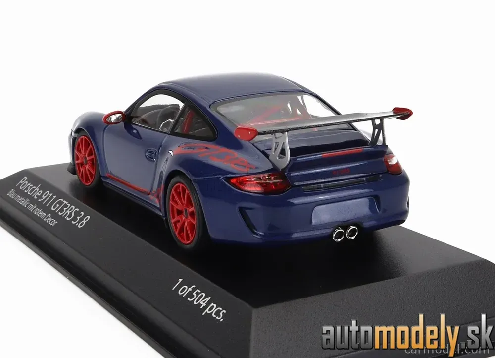 Minichamps - PORSCHE 911 997-2 GT3 RS 3.8 COUPE 2009 RED WHEELS BLUE - 1:43
