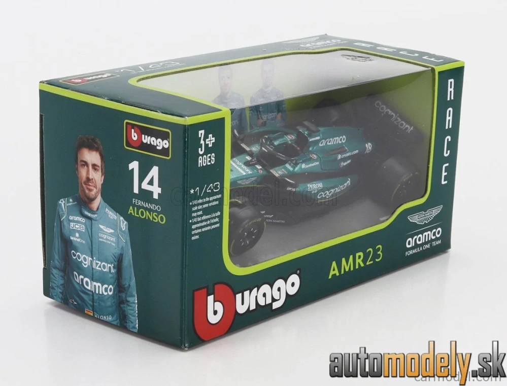 Bburago - ASTON MARTIN - F1 AMR23 TEAM ARAMCO COGNIZANT N 18 SEASON 2023 LANCE STROLL - 1:43