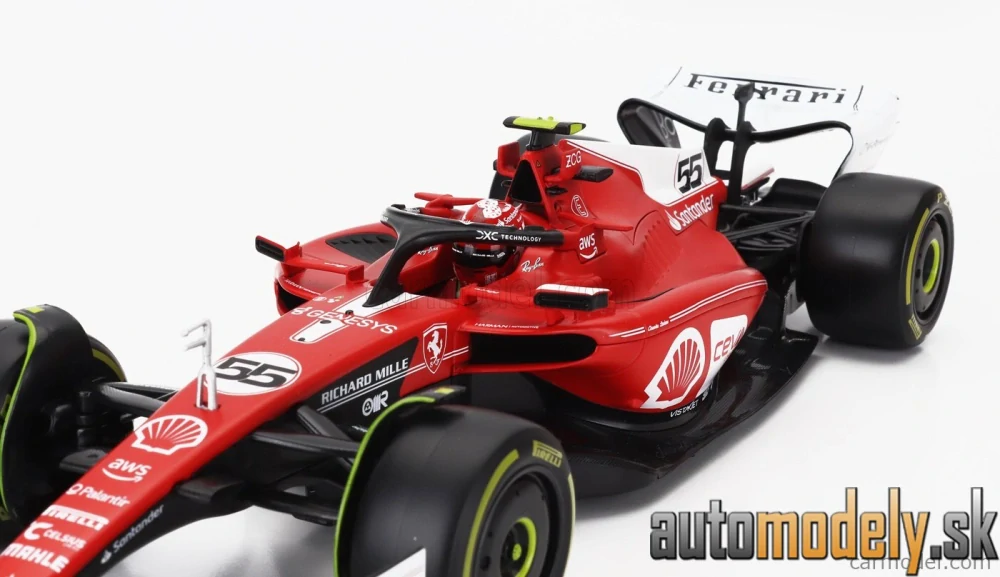 Bburago - FERRARI F1 SF-23 TEAM SCUDERIA FERRARI N 55 LAS VEGAS USA GP 2023 CARLOS SAINZ - 1:18